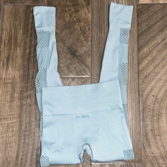 IVY PARK teal exercise mesh pants - Picture 2 of 7